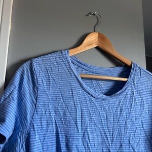 Old Navy Blue Striped Short Sleeve Tee